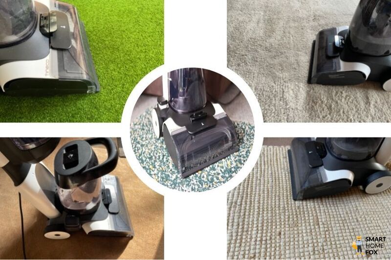 Tineco Carpet One в использовании на ковре